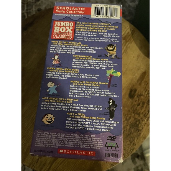 Jumbo Box of Storybook Classics (DVD, 2003, 6-Disc Set) where the wild things Ar - Picture 3 of 4